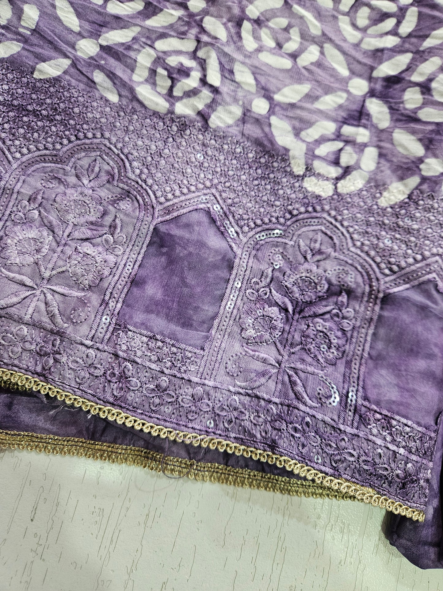 Modal Suit with Batik Print - Toxic (Purple)