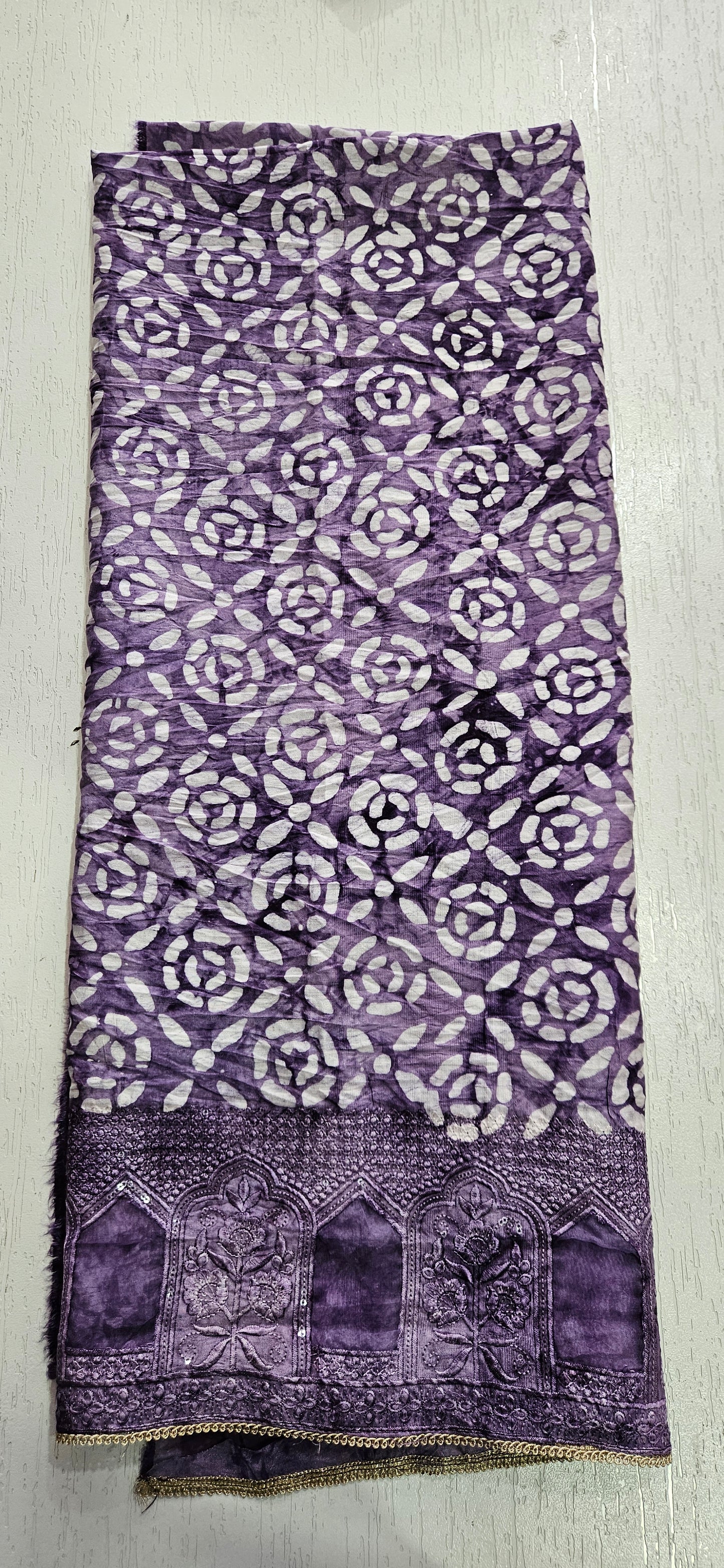Modal Suit with Batik Print - Toxic (Purple)