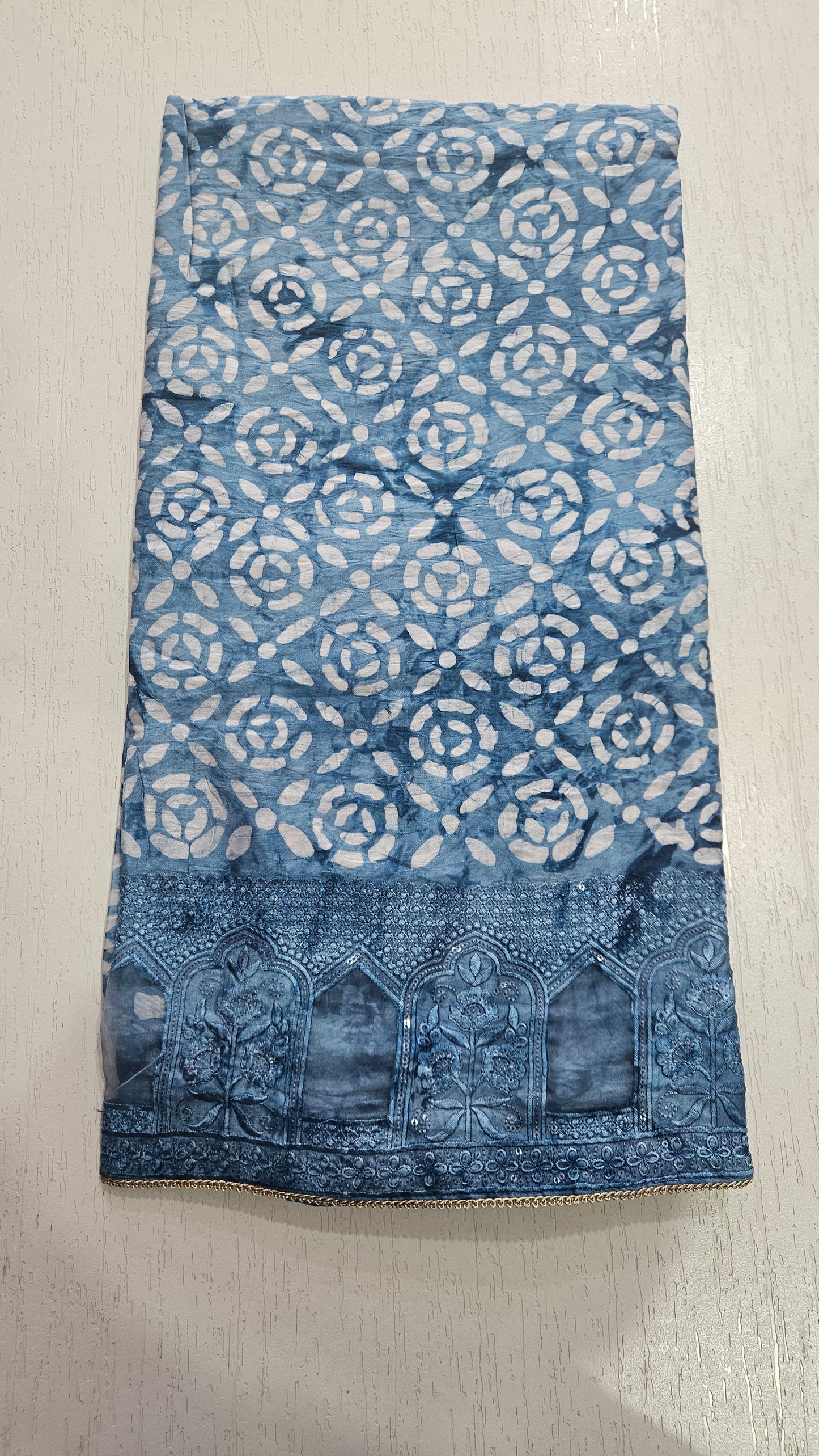 Modal Suit with Batik Print - Toxic (Blue)