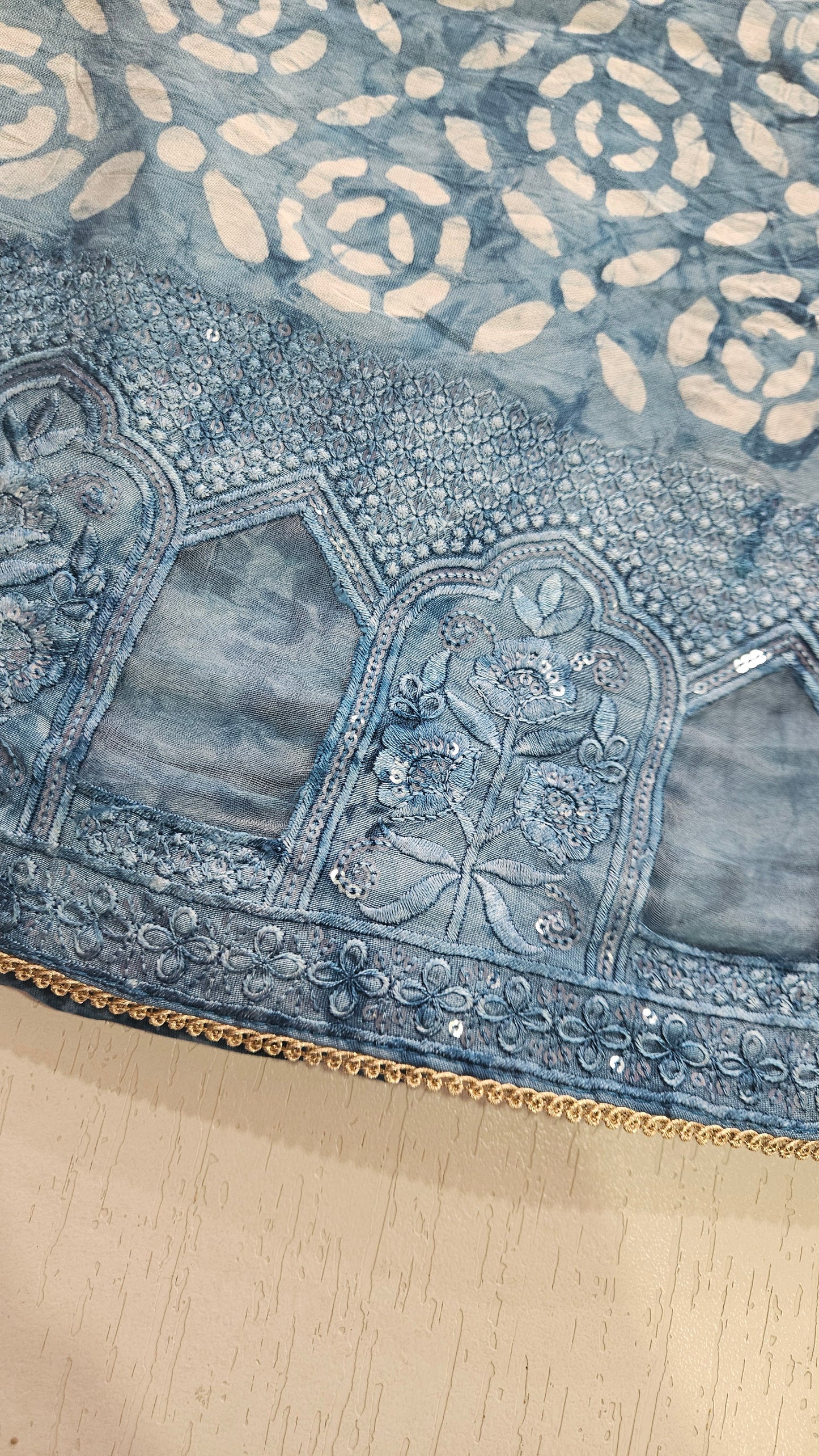 Modal Suit with Batik Print - Toxic (Blue)