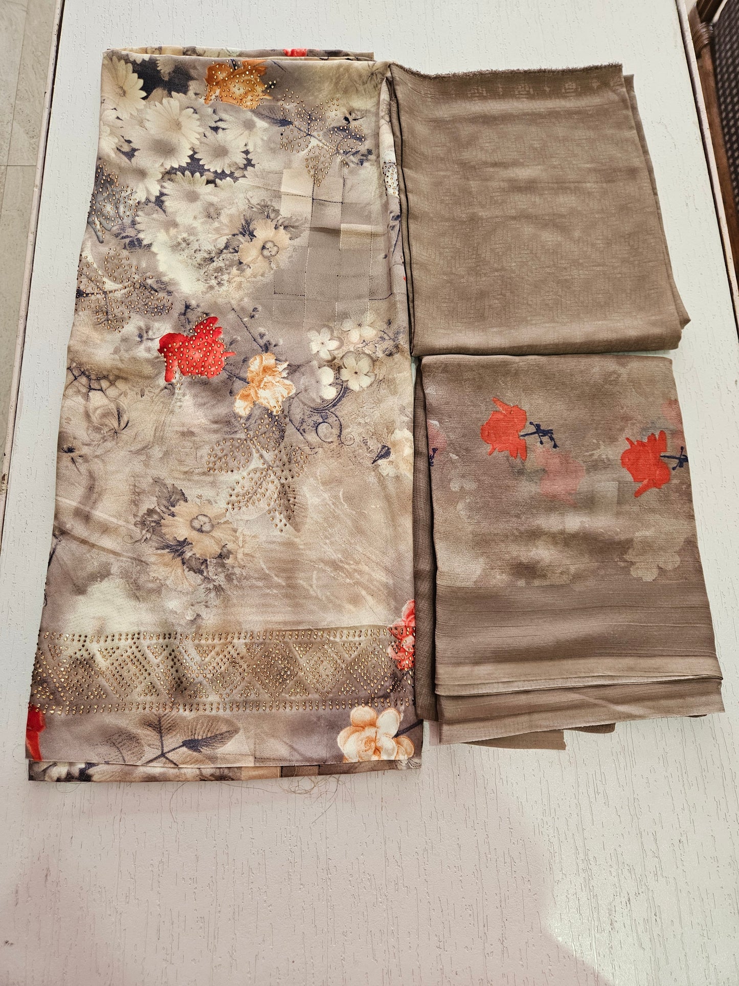 Kala Crepe Printed with Sarvoski Work - STYLE 1