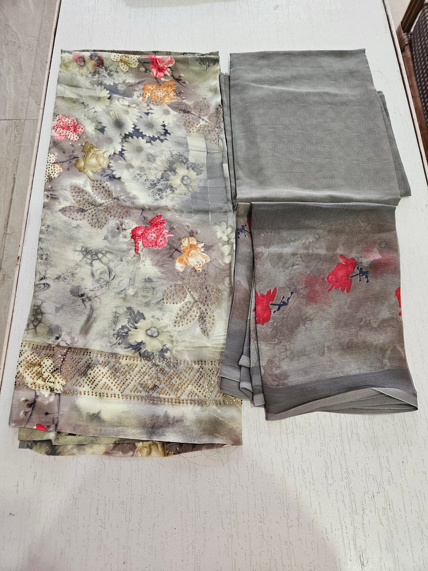 Kala Crepe Printed with Sarvoski Work - STYLE 3