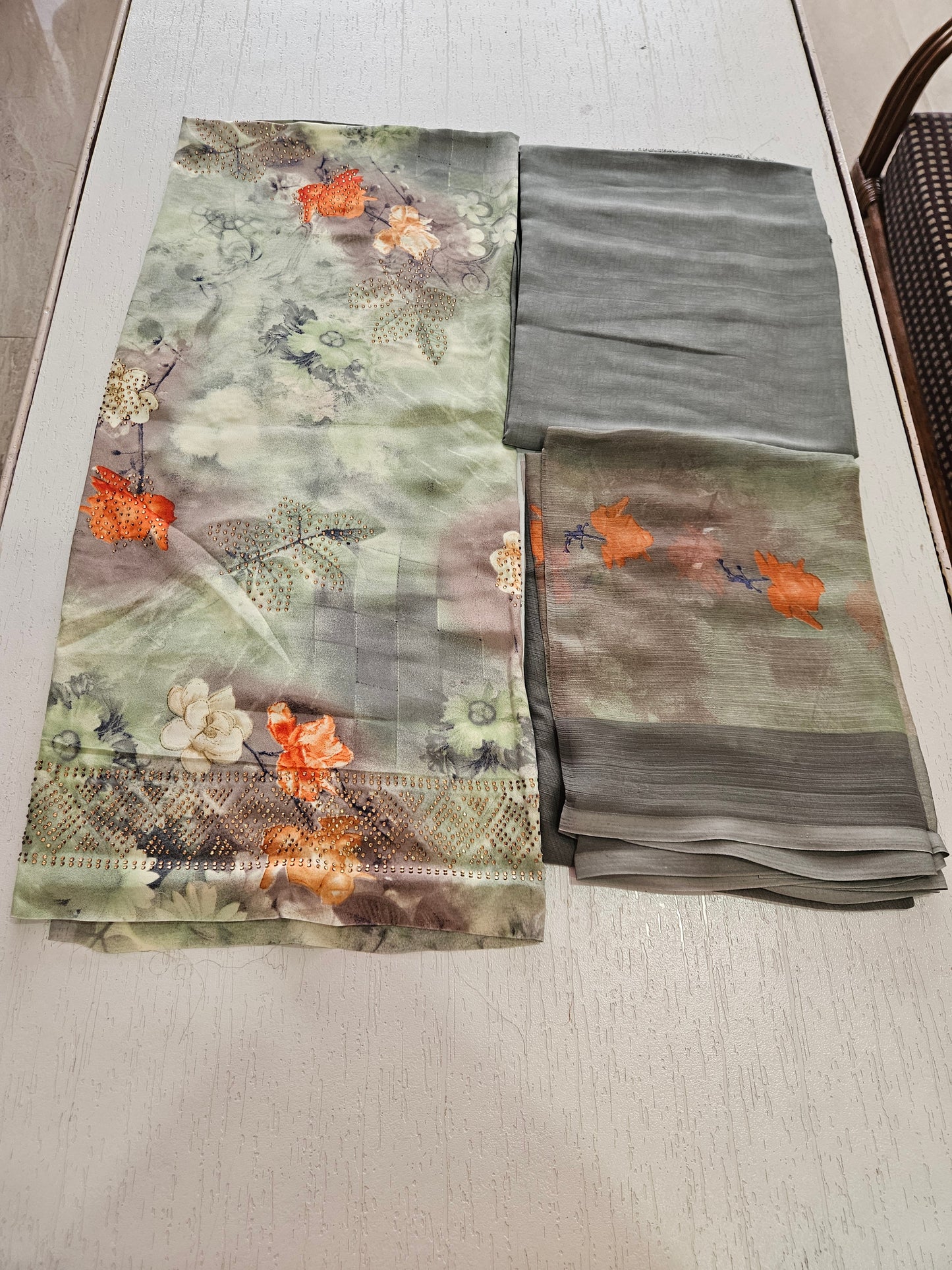 Kala Crepe Printed with Sarvoski Work - STYLE 4