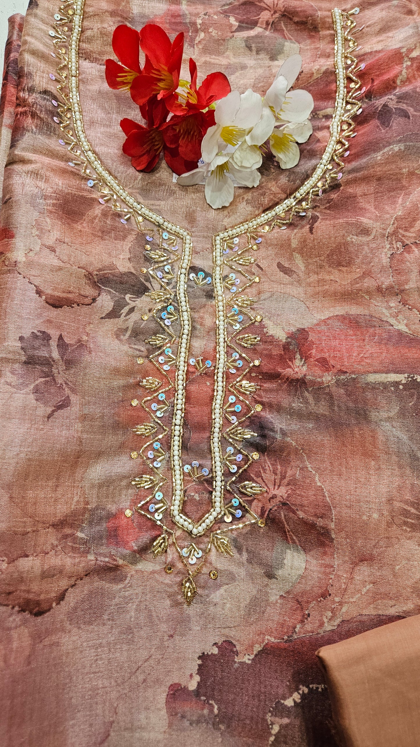 Sanam Tussar Silk Unstitched Suit 1