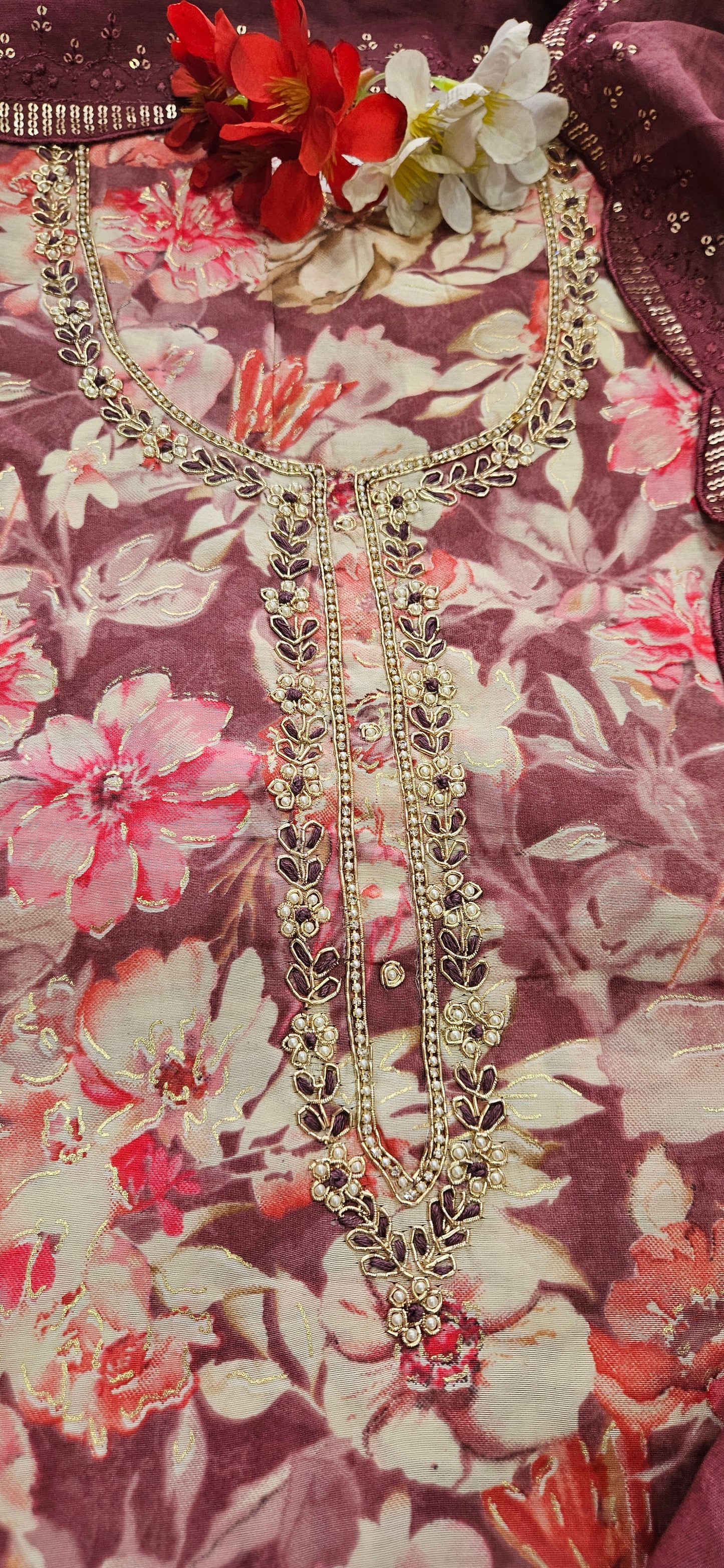 VT Meera Modal Muslin Unstitched Suit Style 2