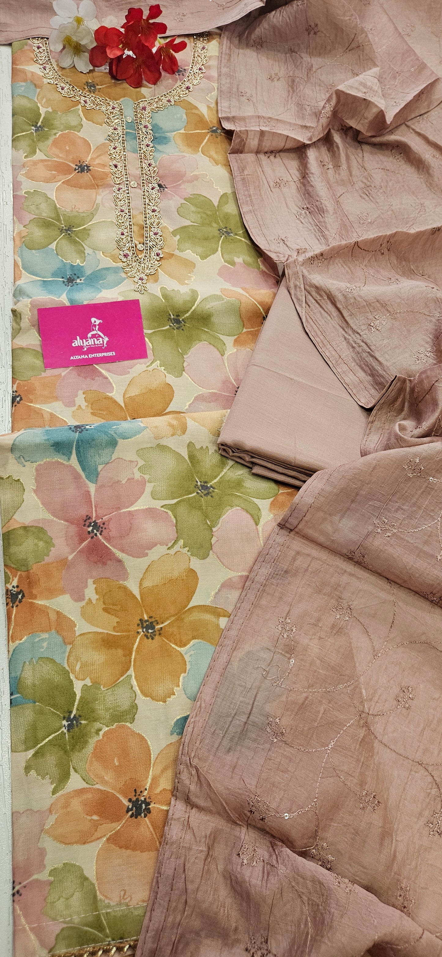 Vande Bharat Modal Muslin Unstitched Suit style 1