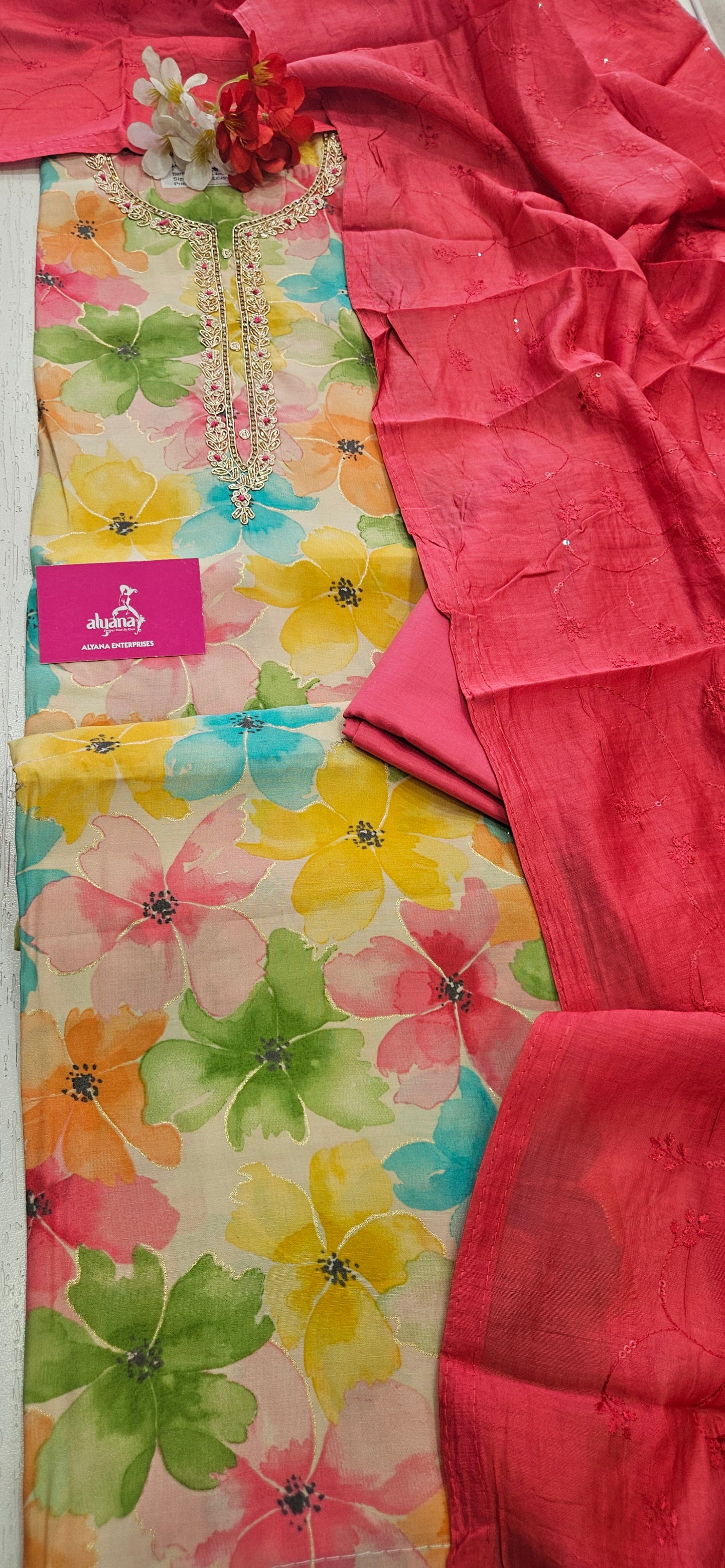 Vande Bharat Modal Muslin Unstitched Suit style 2