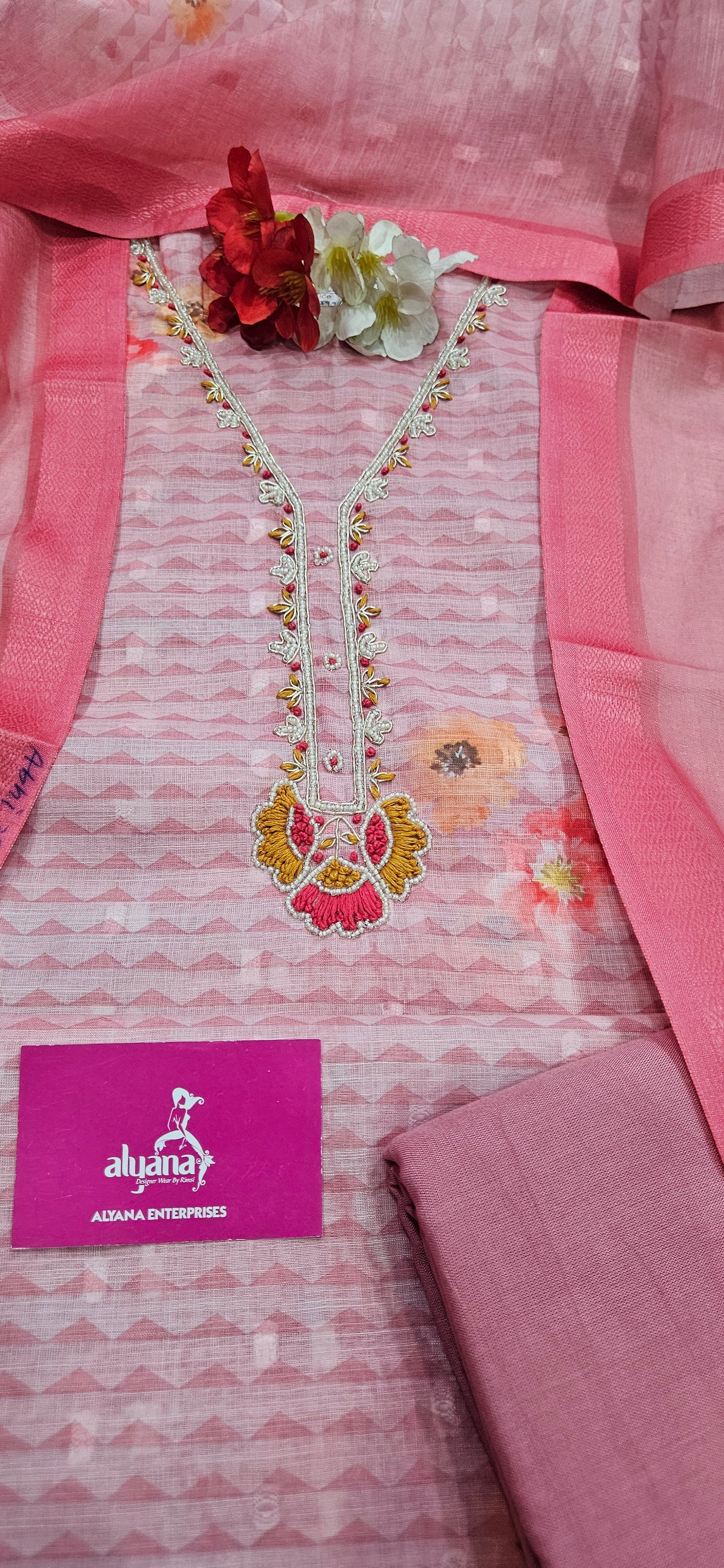 VT Raaj Linen Cotton Unstitched Suit 3