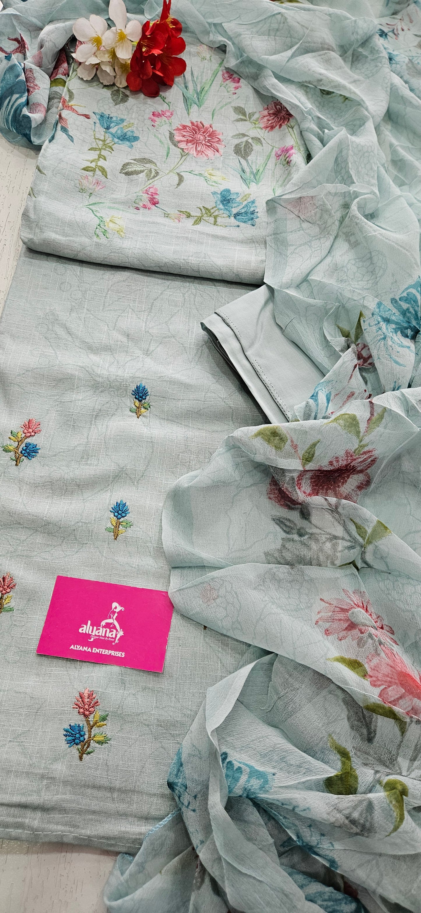 Saalvi Summer Shades Cotton Unstitched Suit 2