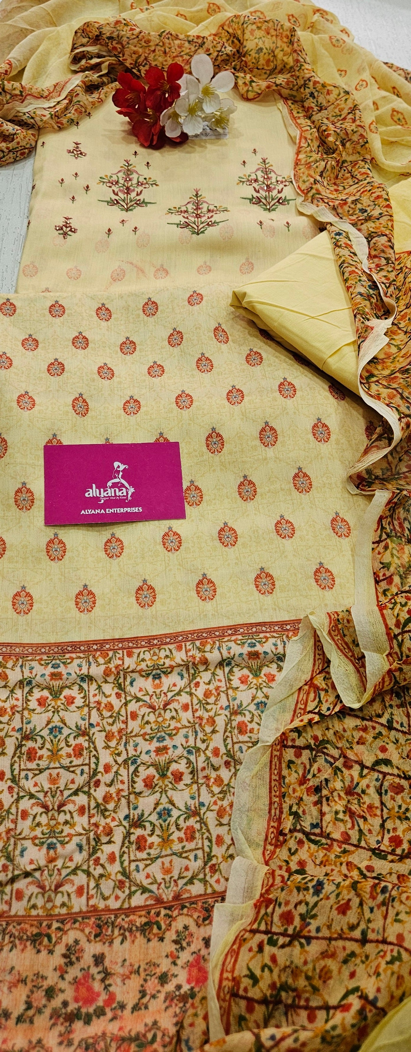 Sargam Milano – Unstitched Suit (lemon)
