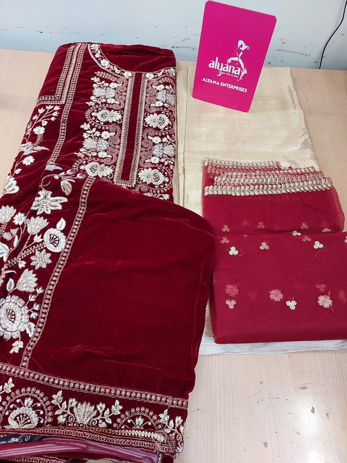 Velvet Suit with Embroidery - Style 4