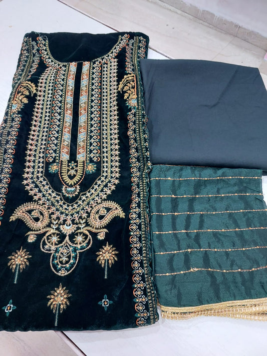 Velvet Suit with Embroidery - Style 6
