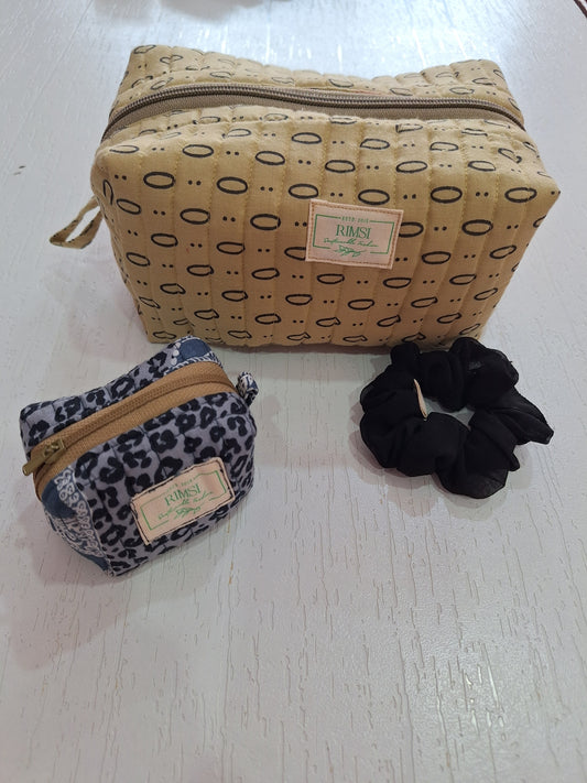 Pouch Bag + Coin/Airpod Bag + Scrunchies Combo (Style 23)