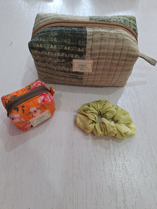 Pouch Bag + Coin/Airpod Bag + Scrunchies Combo (Style 24)
