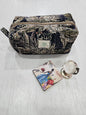 Velvet Trendy Printed Pouch Bag - Fabric (Style 29)