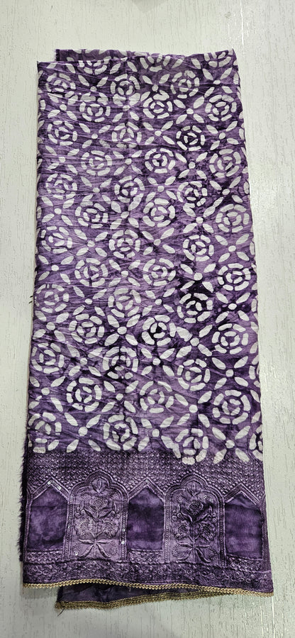 Modal Suit with Batik Print - Toxic (Purple)