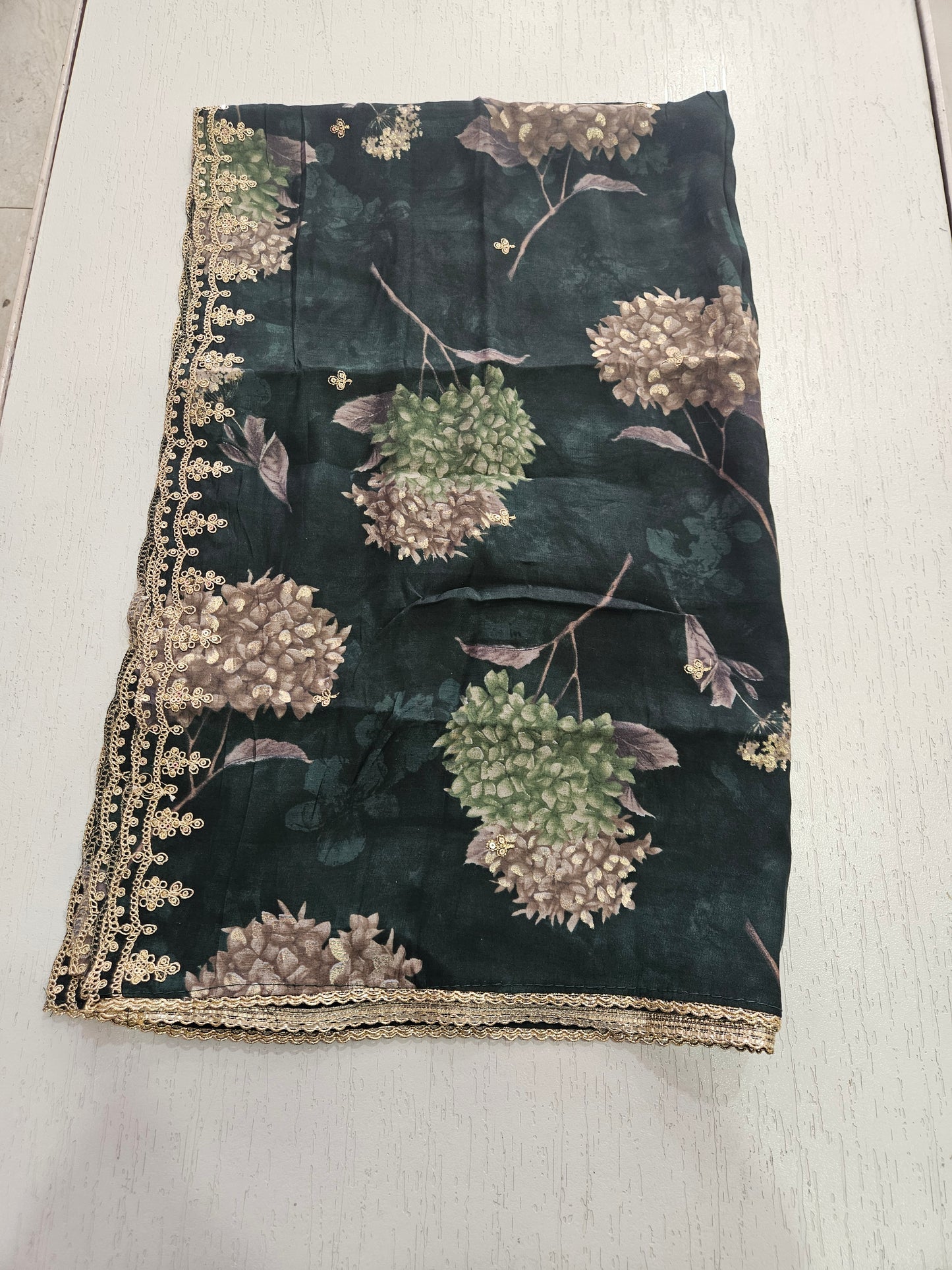 BANARSI SUIT - SOHA (BEIGE - GREEN)