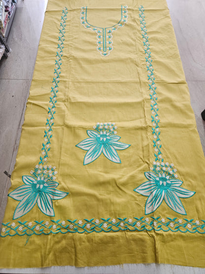 JAAM SATIN SUIT with PANEL WORK DUPATTA 630790 (YELLOW TONE)