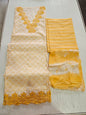 COTTON SUIT with LACE (Half Pure Dupatta) Yellow