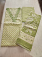 COTTON SUIT with LACE (Cotton Dupatta) Green