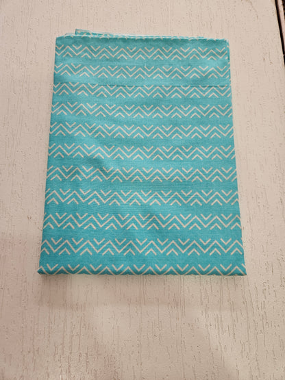 COTTON SUIT with LACE (Half Pure Dupatta) Sky Blue