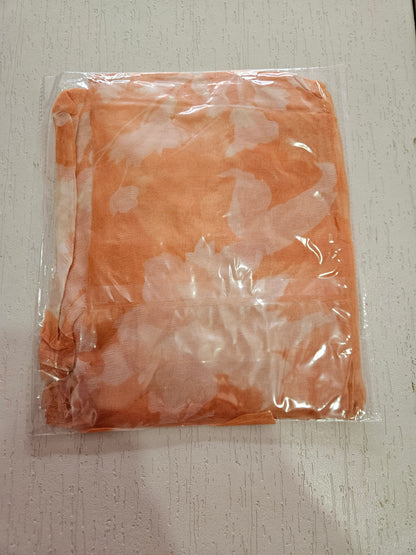COTTON SUIT with LACE (Half Pure Dupatta) Orange