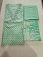COTTON SUIT with LACE (Cotton Dupatta) Sea Green