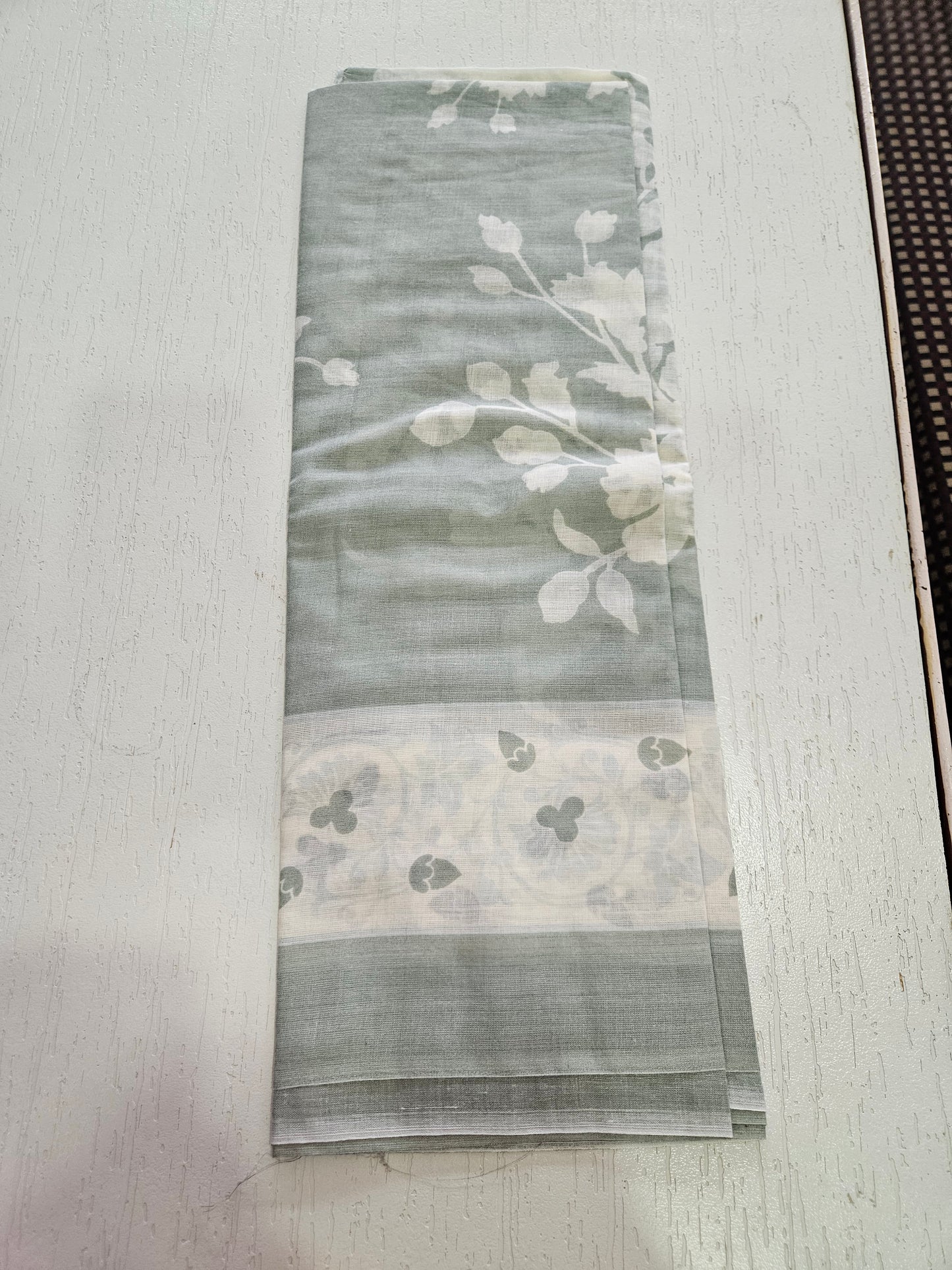 COTTON SUIT with LACE (Cotton Dupatta) Grey