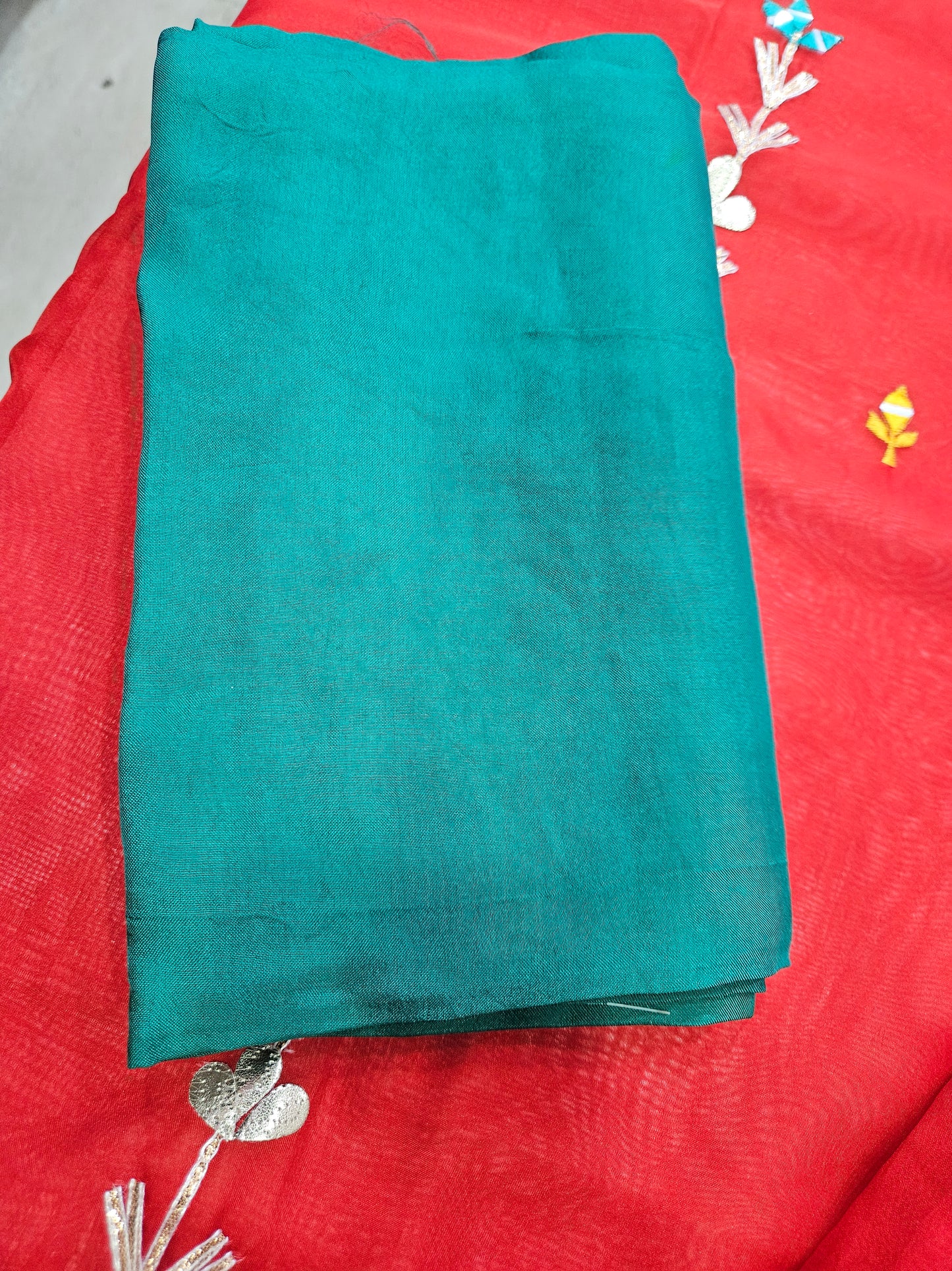 Organza Suit with Gota Work (Style 1) Red Dupatta