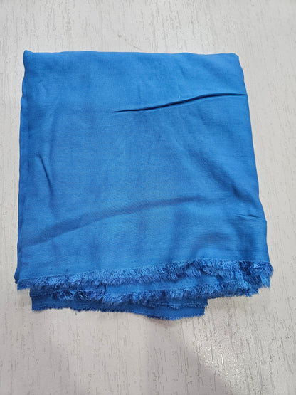 Linen Printed Suit - Lace on V Neck and Ghera (7059) Blue