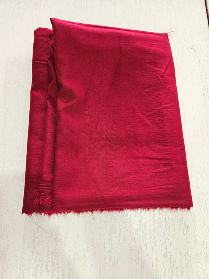 Muslin Suit with Zari Work - Norin Maroon
