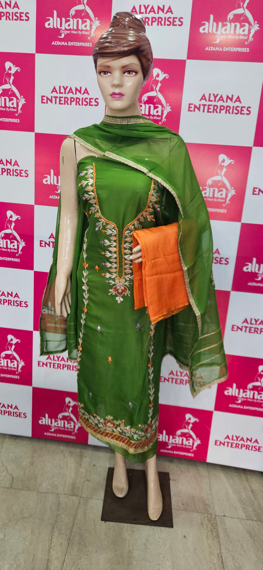 Organza Suit with Gota Work (Style 2)