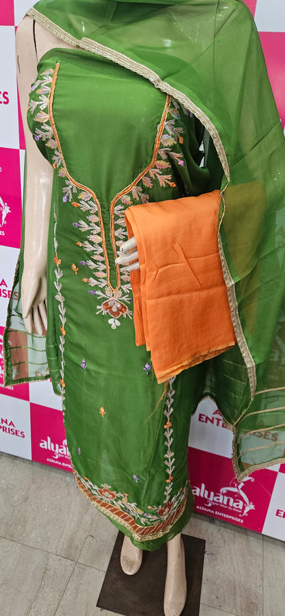 Organza Suit with Gota Work (Style 2)