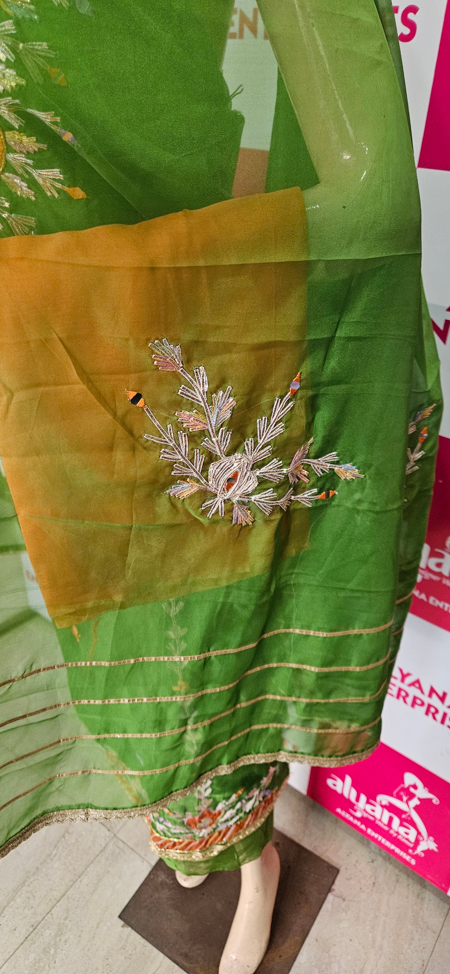 Organza Suit with Gota Work (Style 2)