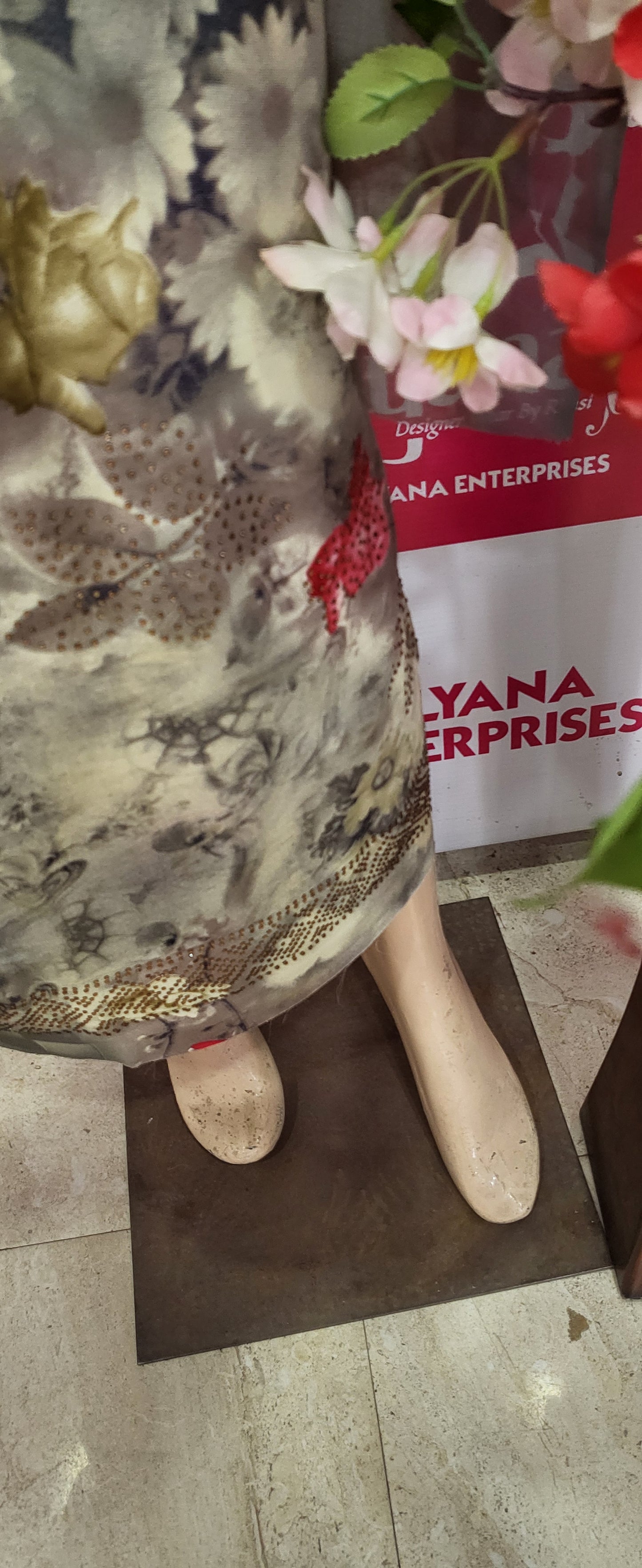 Kala Crepe Printed with Sarvoski Work - STYLE 3