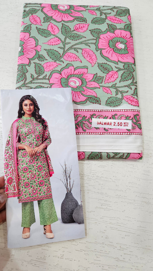 Deep Cotton Printed Unstitched Suit 4