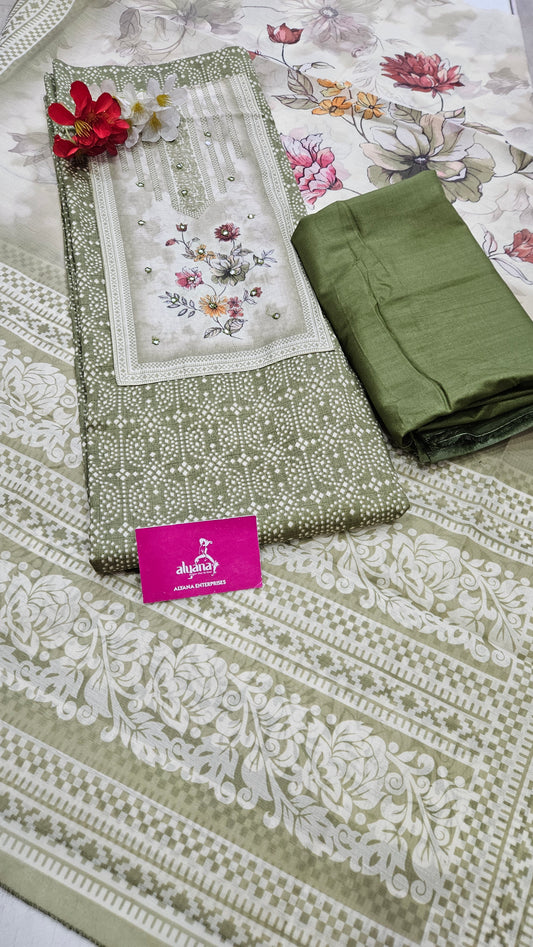 Metro Jaam Cotton Unstitched Suit 1