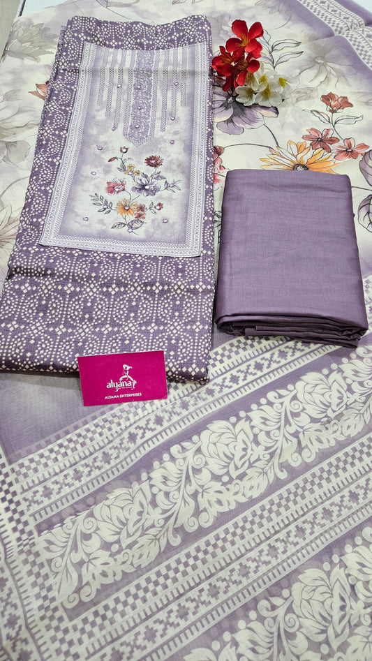 Metro Jaam Cotton Unstitched Suit 2