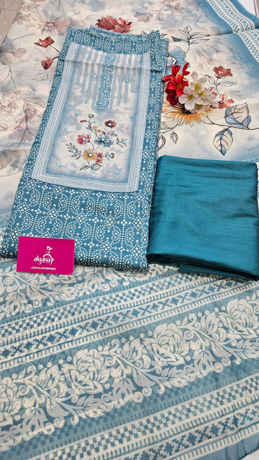 Metro Jaam Cotton Unstitched Suit 3