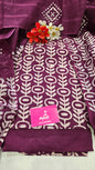 JV Batik Cotton Unstitched Suit (Wine)