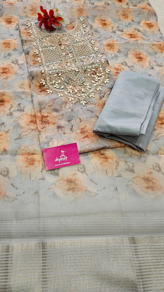 Innaya Australia Organza Unstitched Suit 2