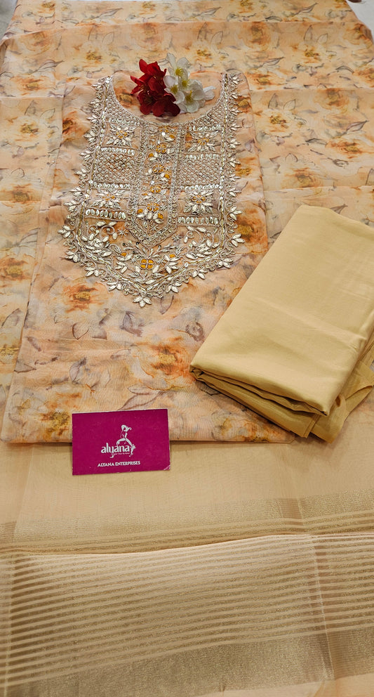 Innaya Australia Organza Unstitched Suit 4