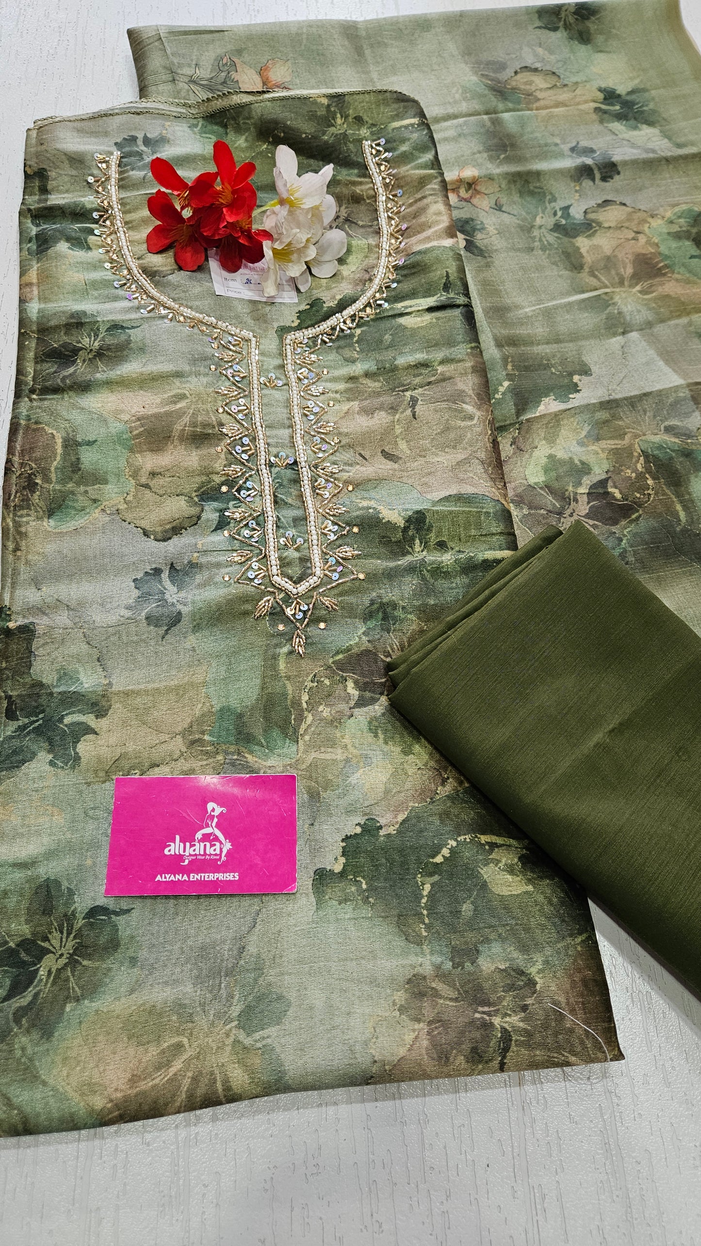 Sanam Tussar Silk Unstitched Suit 2