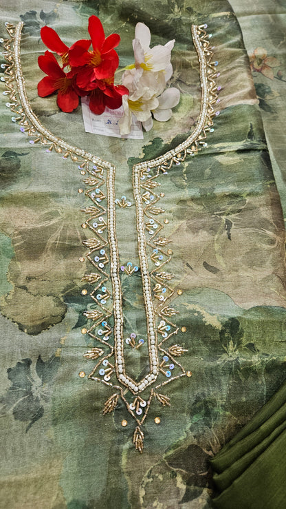 Sanam Tussar Silk Unstitched Suit 2