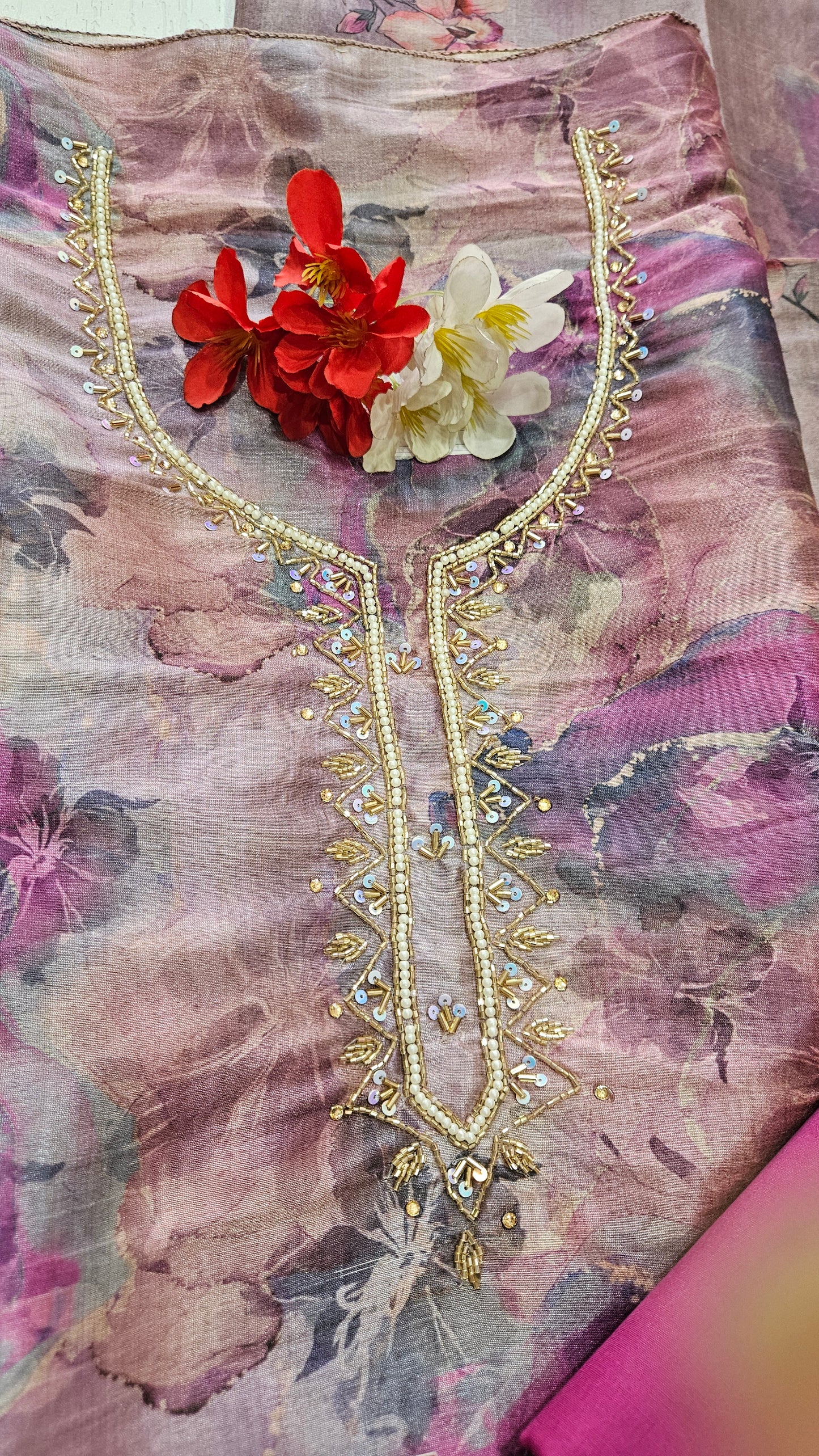 Sanam Tussar Silk Unstitched Suit 3