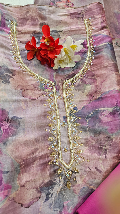 Sanam Tussar Silk Unstitched Suit 3