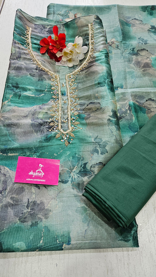 Sanam Tussar Silk Unstitched Suit 4