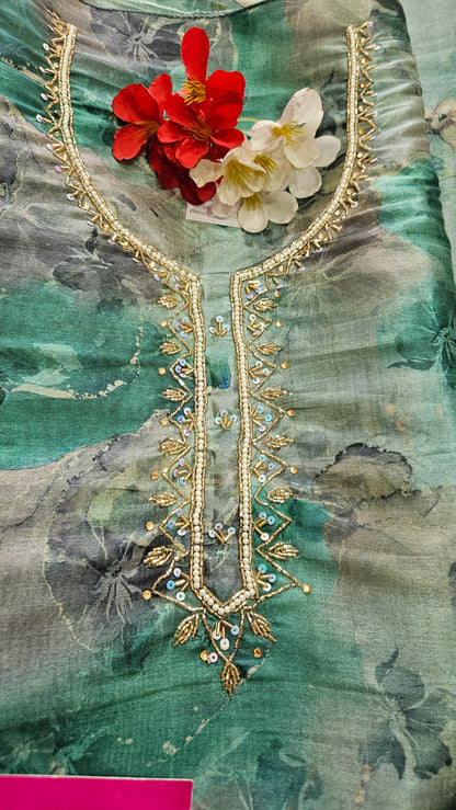 Sanam Tussar Silk Unstitched Suit 4