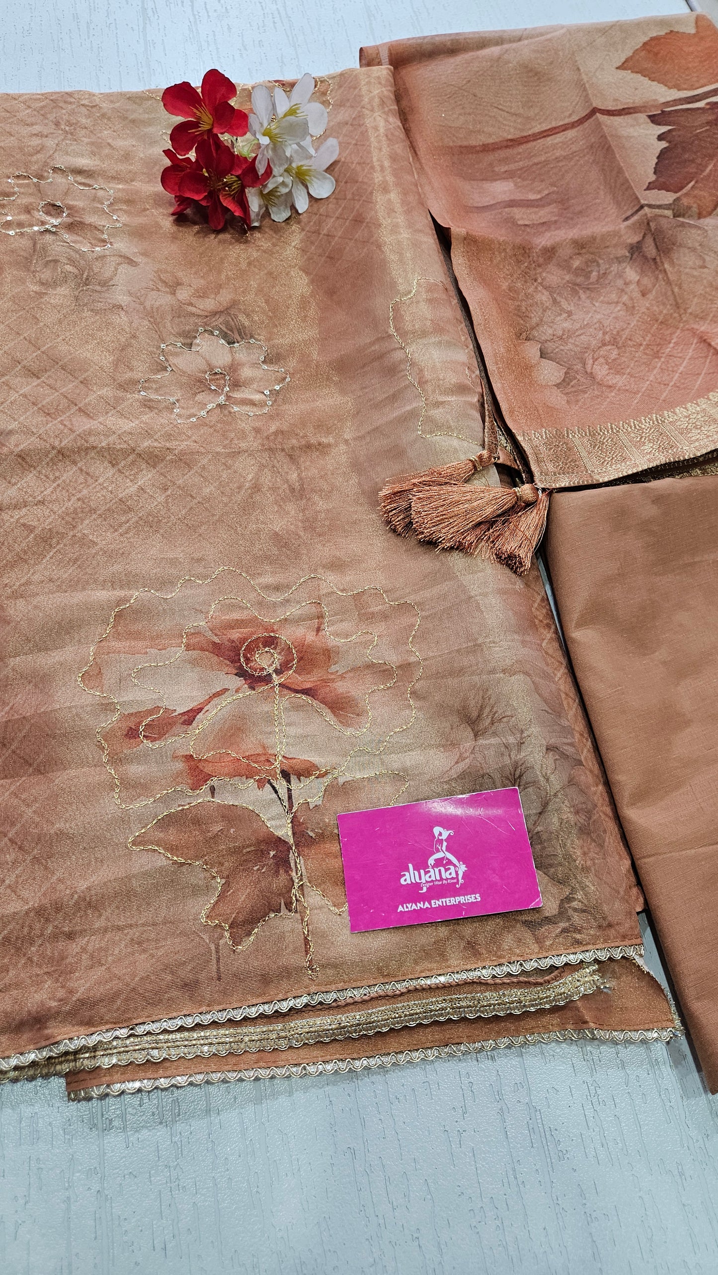 VT Ghaint Organza Unstitched Suit Style 3