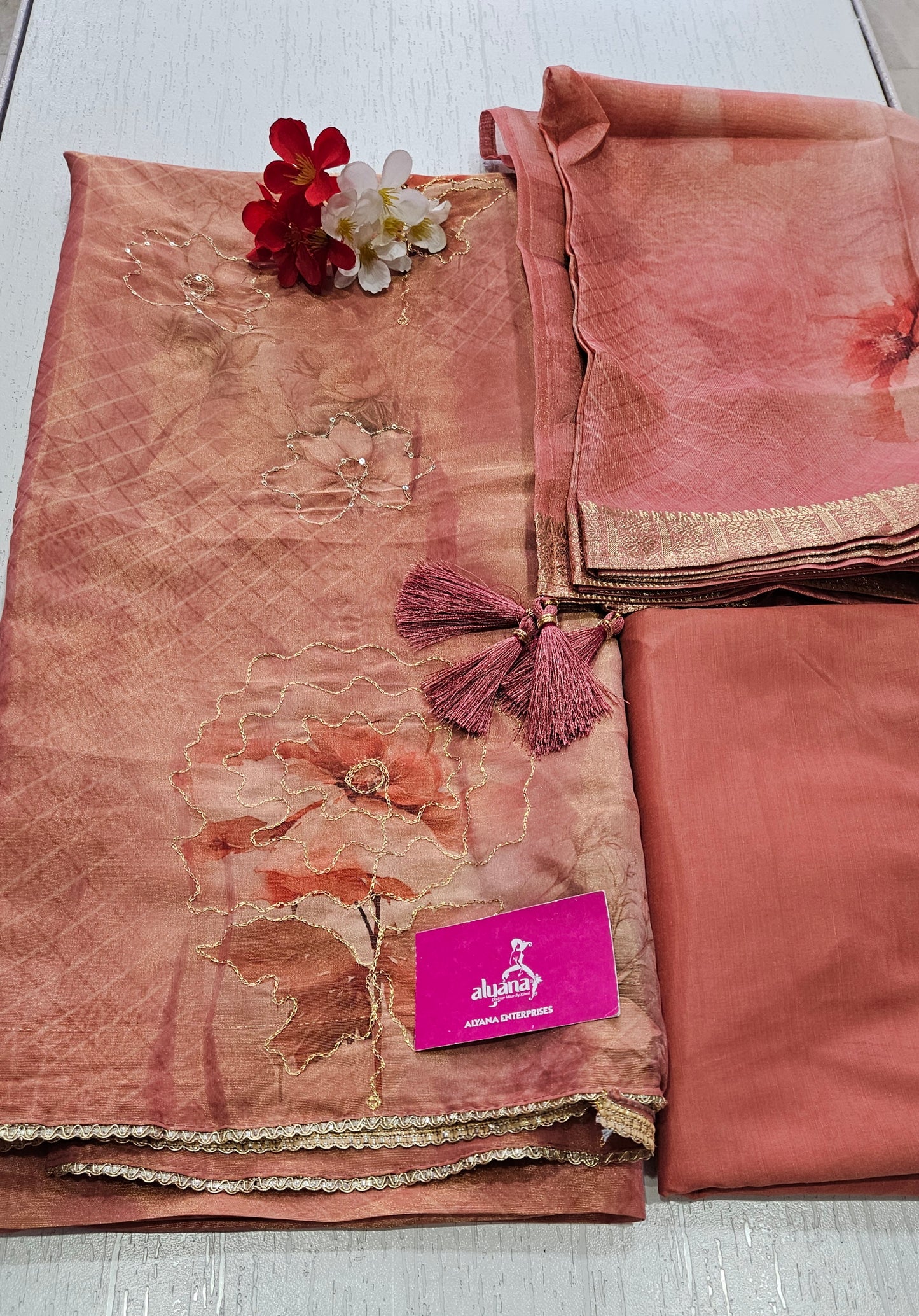 VT Ghaint Organza Unstitched Suit Style 4
